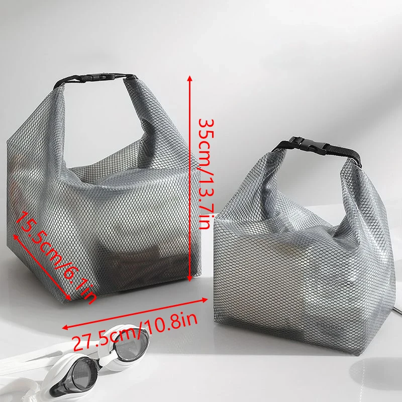 حقيبة سباحة عالية الختم مقاومة للماء كبيرة الحجم شفافة تحت الماء حقيبة حماية جافة حقيبة تخزين مستحضرات التجميل حقيبة يد