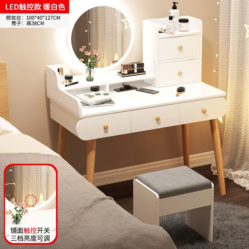 Nordic Container Vanity Table Box Organizers Multifunctional Dressing Table Mirror Furniture Penteadeira Sofas For Living Room