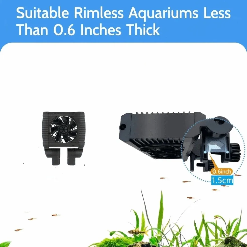 

Wall Mounted Fish Tank Cooling Fan Adjustable Wind Speed Energy Efficient Aquarium External Fan Mute Operation