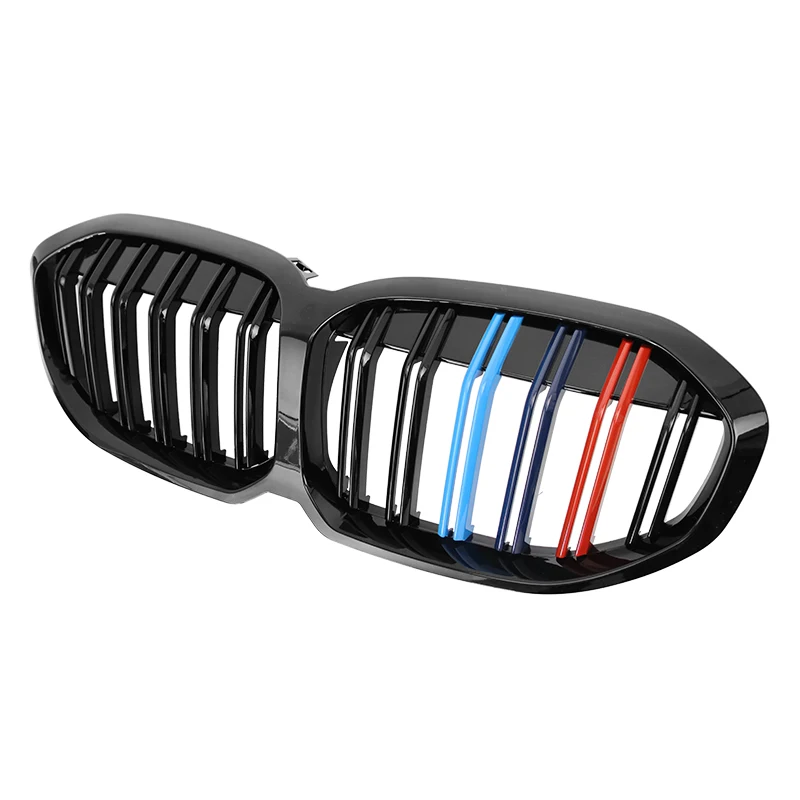 BMW 1 시리즈 F40 2020-용 프론트 범퍼 듀얼 그릴 ABS 글로스 블랙 M 컬러 부품 자동차 부품 카 그릴