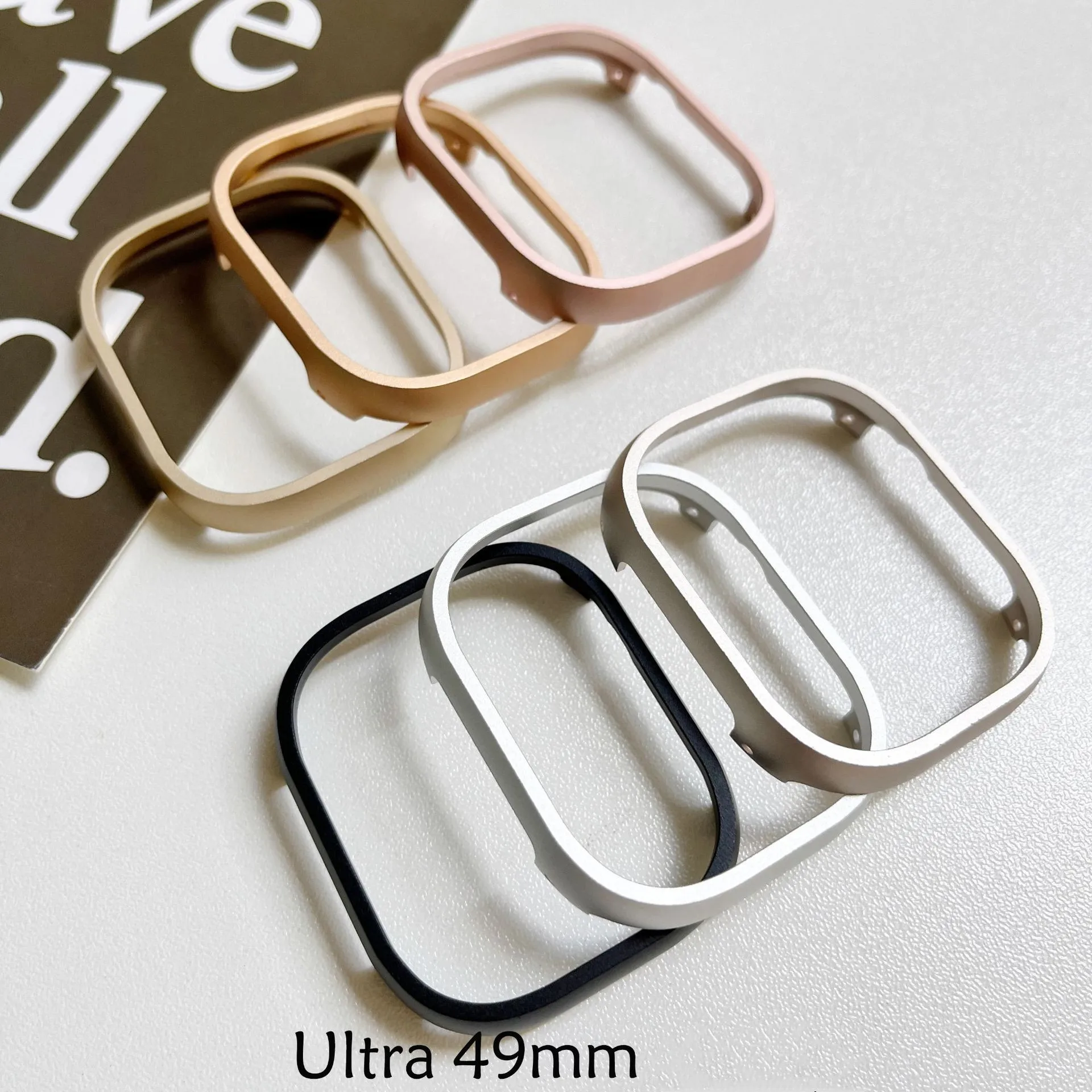 40/44 مللي متر المعادن الإطار الوفير حامي ل أبل ووتش SE 8 7 6 5 38/42 مللي متر 49 جدا قشرة صلبة ل IWatch 4 3 2 1 41/45 مللي متر حالة غطاء