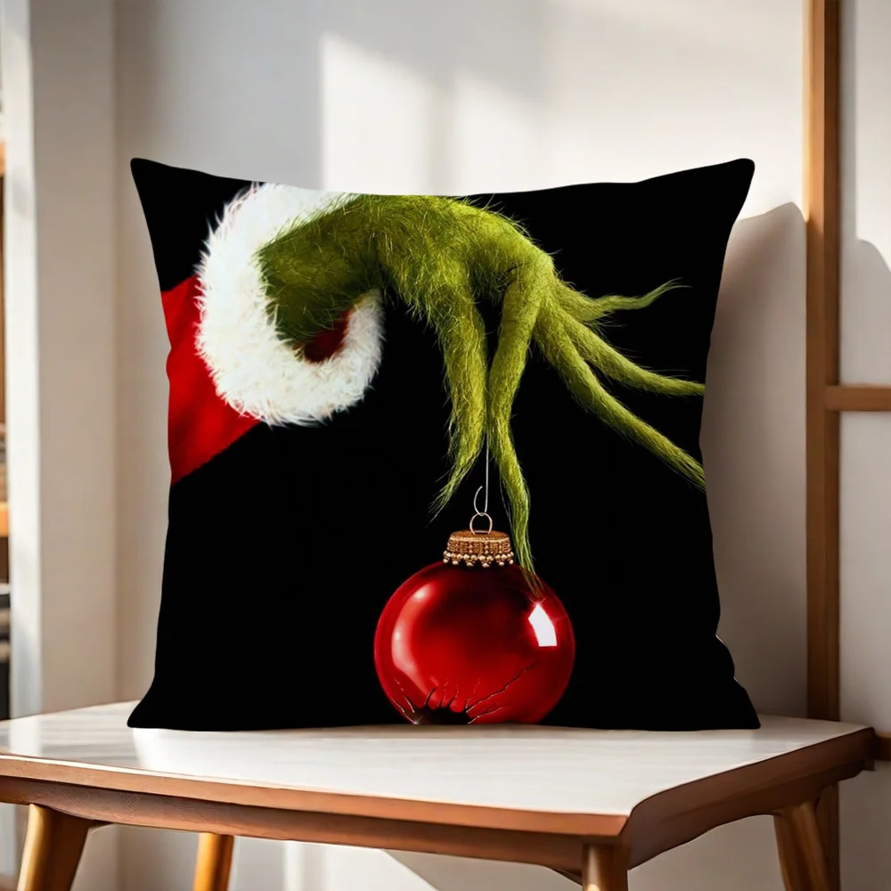 Cartoon G-Grinch Funny pillow cover Sofa living Printing Decoration Room Home Office Coffee Shop Car Nordic Simplicity Cover