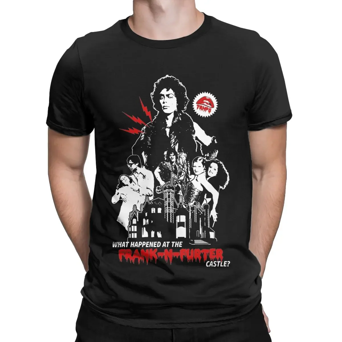 Novelty Frank N Furter The Rockys Horror Picture Show T-Shirts Men Cotton T Shirts Short Sleeve Tees Gift Idea Clothing manga