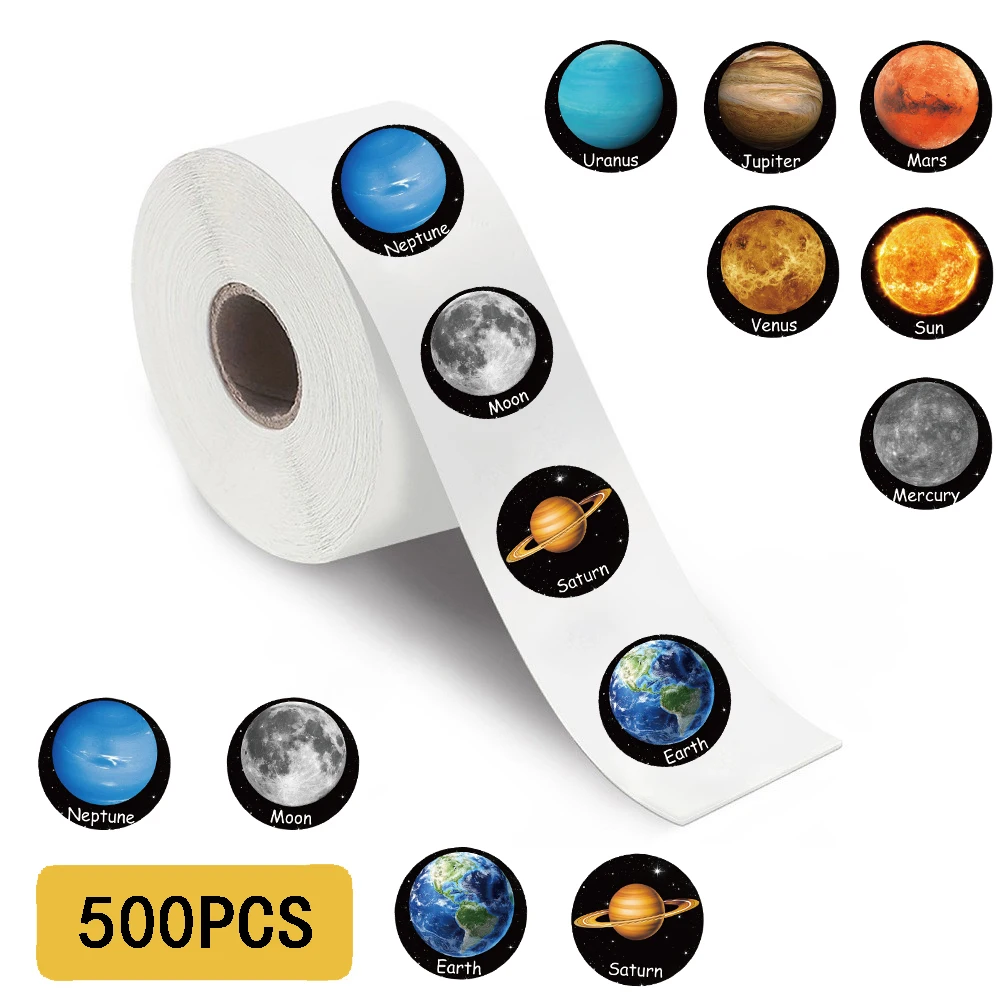 500pcs Cute Space planet Sticker Room Nostalgia Kawaii DIY Laptop Art Skateboard Cartoon Office Gift Home Bedroom Cute Stickers