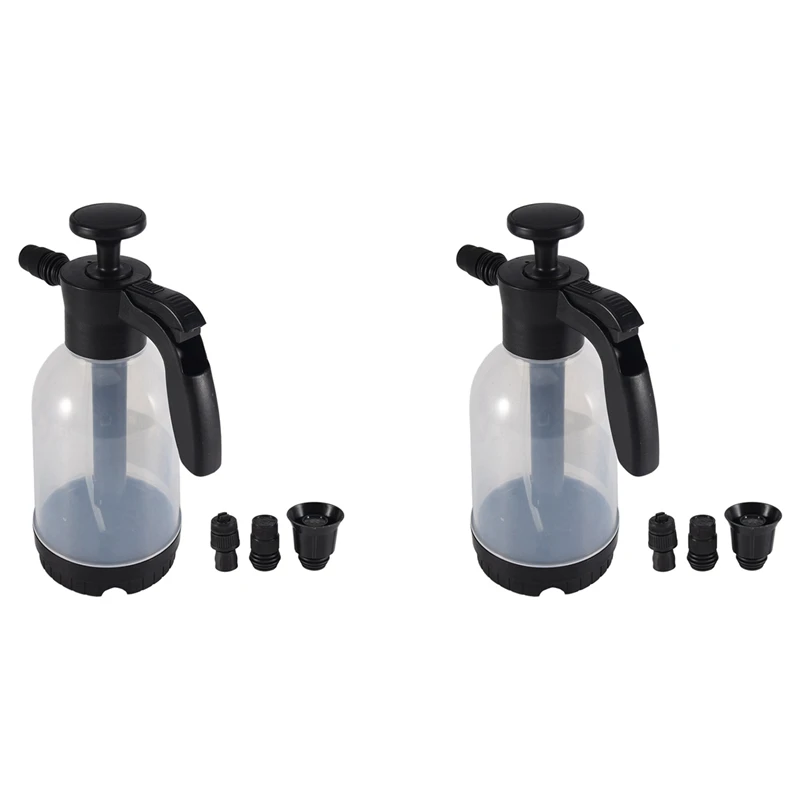 

2X Hand Pump Foam Sprayer Hand Pressurized Foam Sprayer 2 Litre Pressure Foam Cannon Snow Foam Nozzle Carwash