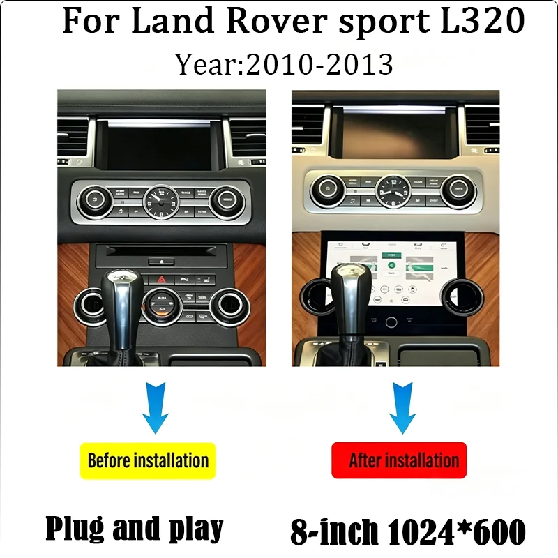 for 2010-2013 Land Rover Range Sport L320  8 inch air conditioning panelplug-and-play touch screen AC Panel