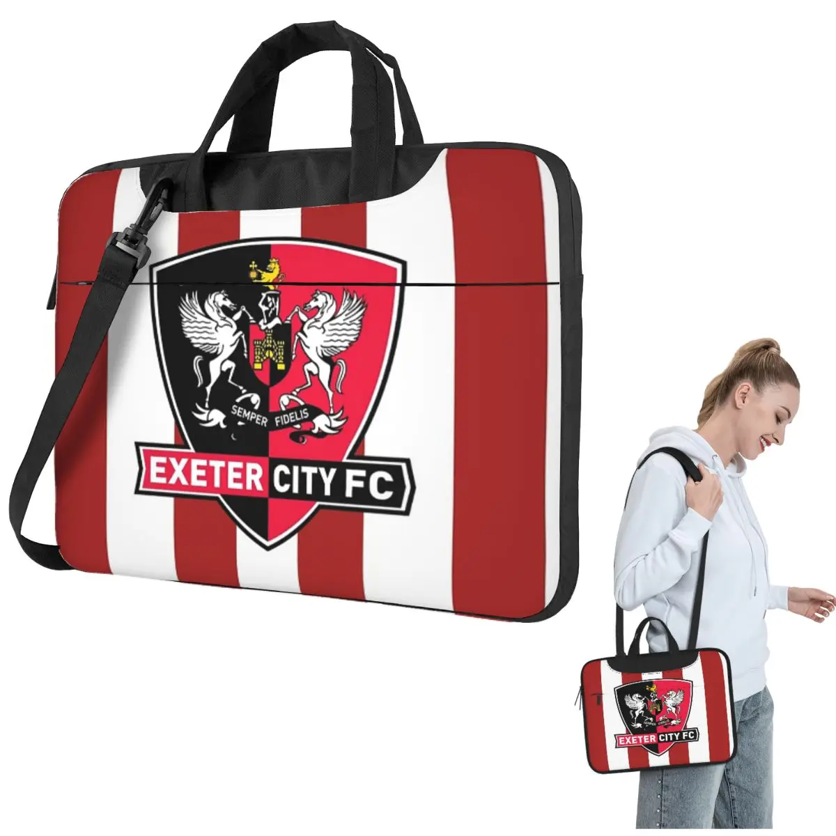 

Exeter City FC Сумка для ноутбука через плечо Сумка для компьютера 13, 14, 15,6-дюймовая сумка для ноутбука Lenovo