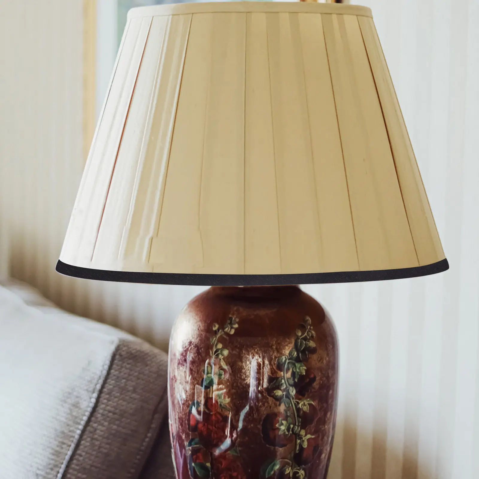 2 Rolls Lampshade Edging Strips Vintage Cloth Lamp Covers 5 Meter Home Fabric Light Shade Edges Banding Accessory Decor