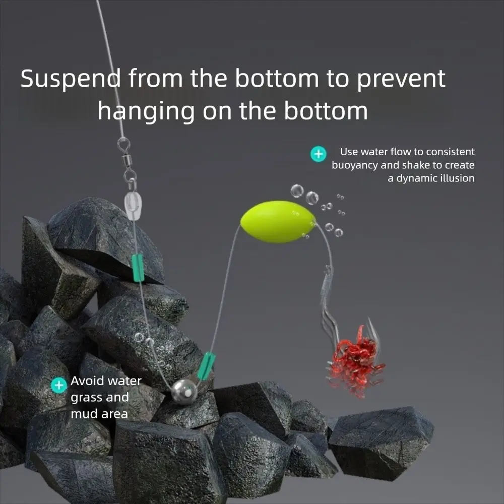 

5pcs Flip hook Fishing Hair Rigs hook Pesca Ready Made Carp Fishing Hook Size 7#-14# Equipment Carp Rigs fishing lure