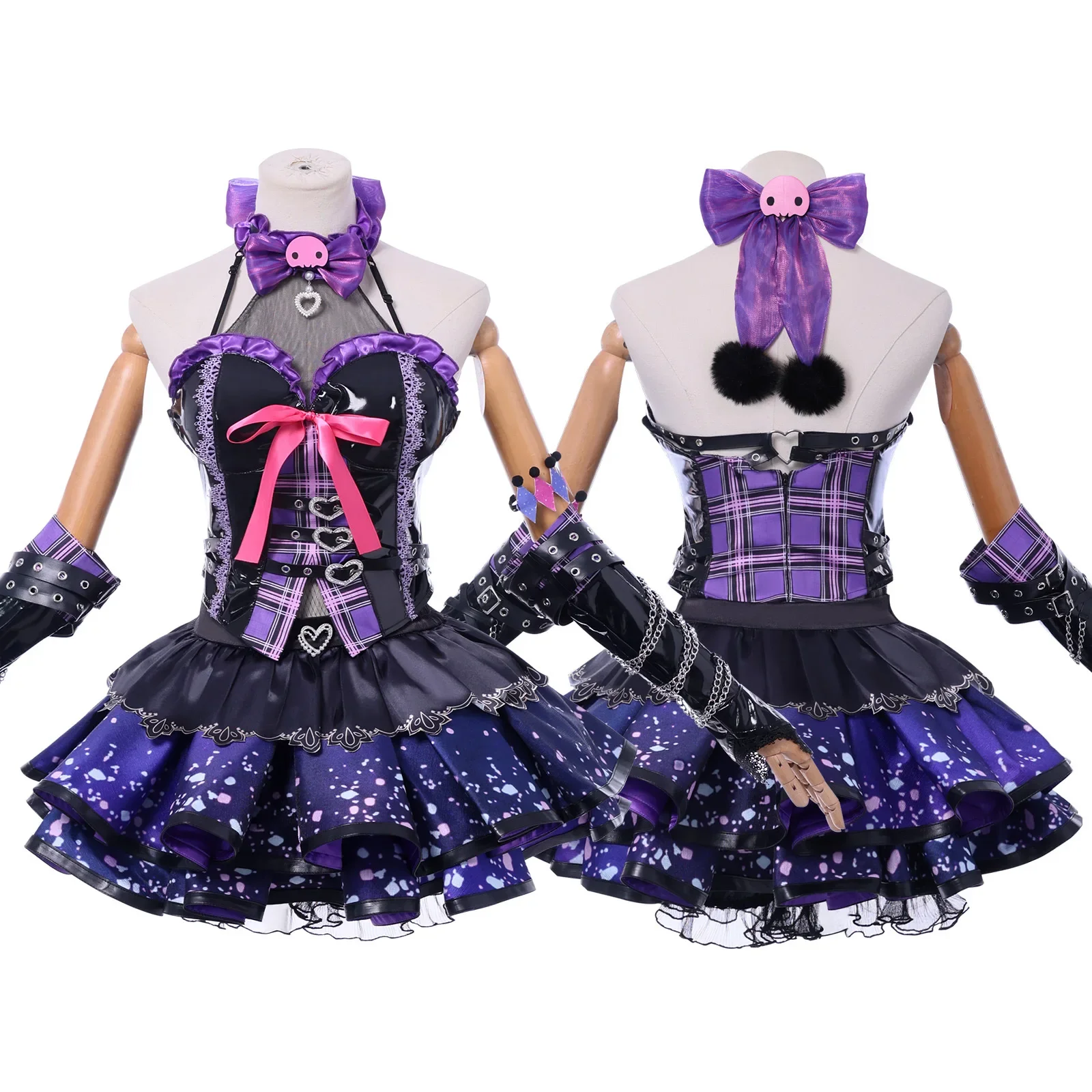 CosplayGame Naraka Bladepoint Tessa Cosplay Costume Purple Lolita Sexy Dress Role Play Outfit Evening Party Suit Wig Carnival Co