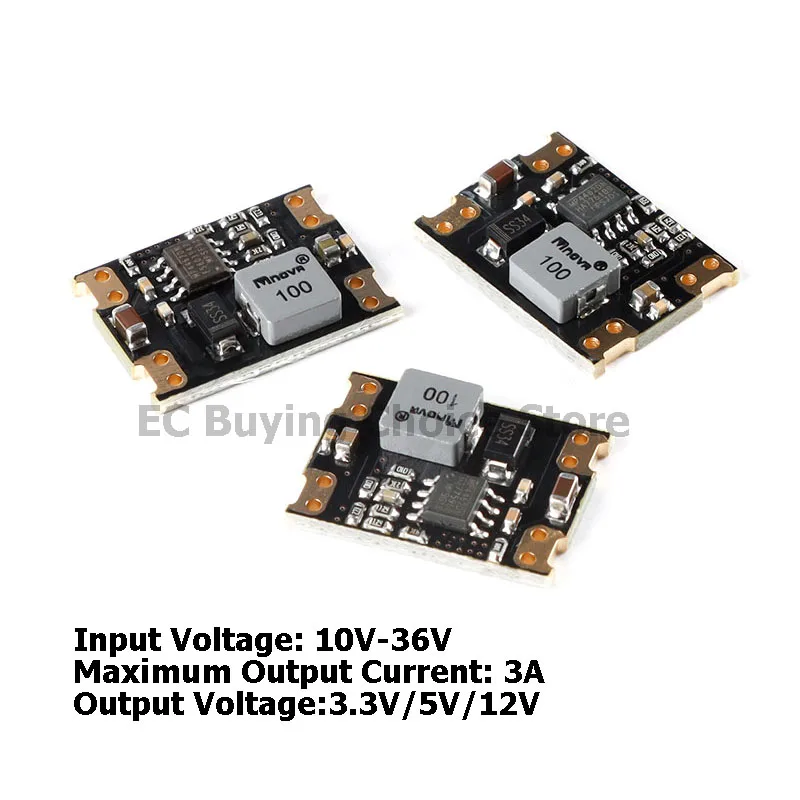 5 stücke/1 stück Mini DC-DC Step Down Buck Converter Board 10 V zu 36 V Eingang zu 3,3 V/5 V/12 V 3A 8 W Hohe Netzteil PCB AJ39