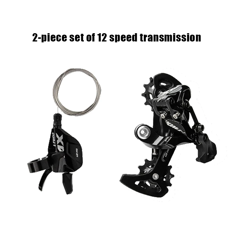 GUB Mountain Bike 12 Speed Transmission Kit 12 Speed Transmission Finger Rearward Two Piece 11T-46T/50T Flywheel 12 Speed Chain