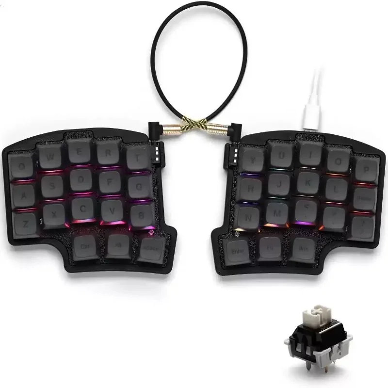 Split Keyboard Two-handed Split Ergonomic QMK Split Hot-swappable Left-handed Keyboard