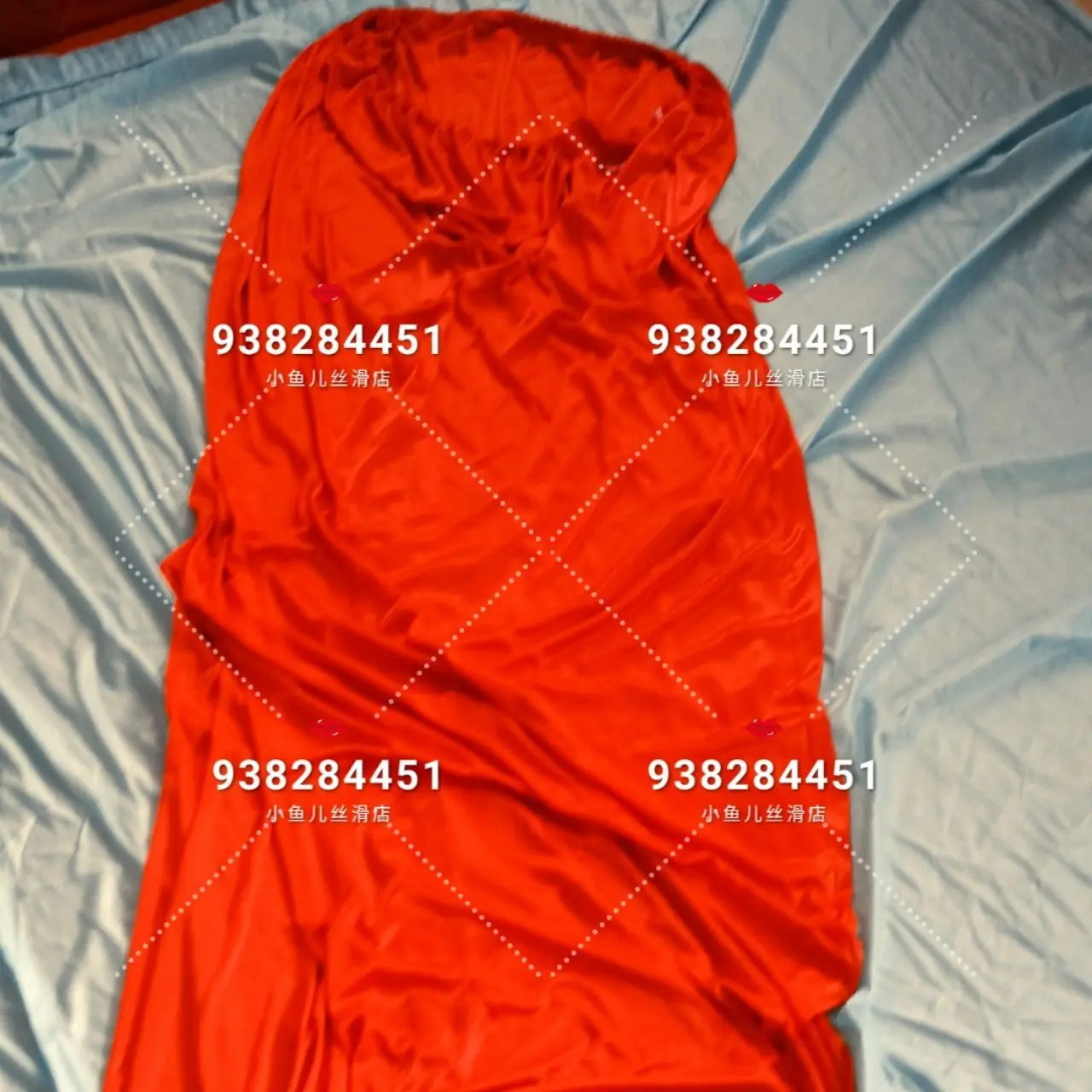 Glossy Satin Loose Maxi Dress Ice Silk Wrap Plus Size Sexy Long Sleeping Bag