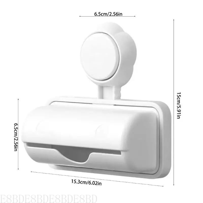 

E8BD Kitchen Trash Bag Wall Mounting Suction Cup Garbage Bags Storage Box