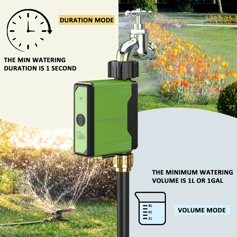 WIFI Garden Watering Timer Smart Sprinkler Drip Irrigation System Built-in Water Flow Recorder Controller TUYA