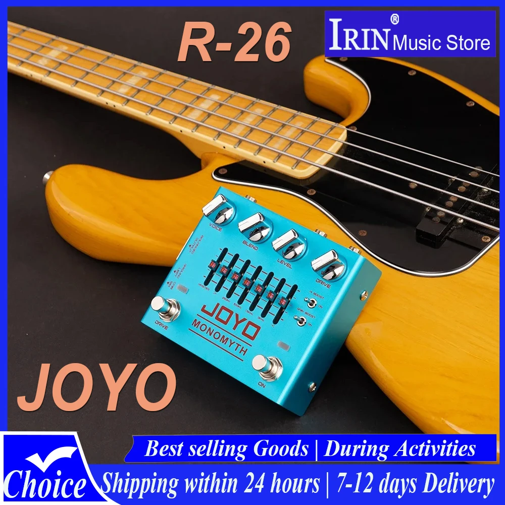    Pedal de Efectos para Bajo JOYO R-26 Monomyth, Preamplificador con Ecualizador Gráfico de 6 Bandas, Simulación de Tono de Amplificador Real, Mini Pedal para Bajo