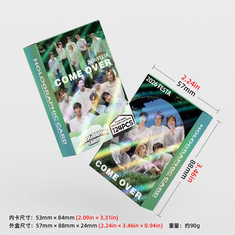 124PCS Mini LOMO Card Photocards Stickers HD Fans Collection Cards Decorative Stickers Present Gifts image 4