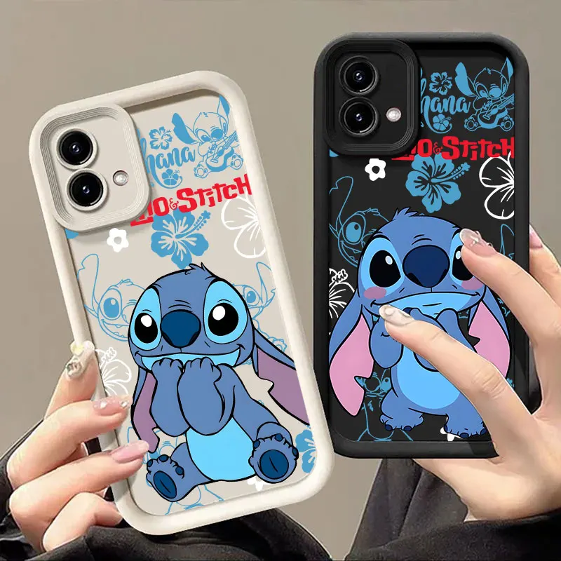 Funda para Teléfono Ohana Stitch Lilo para Motorola Moto G06 G56 G86 G96 G100 5G Edge 60 70 Fusion 50 Pro 40 Neo G85 G84 G75 G53 G60
