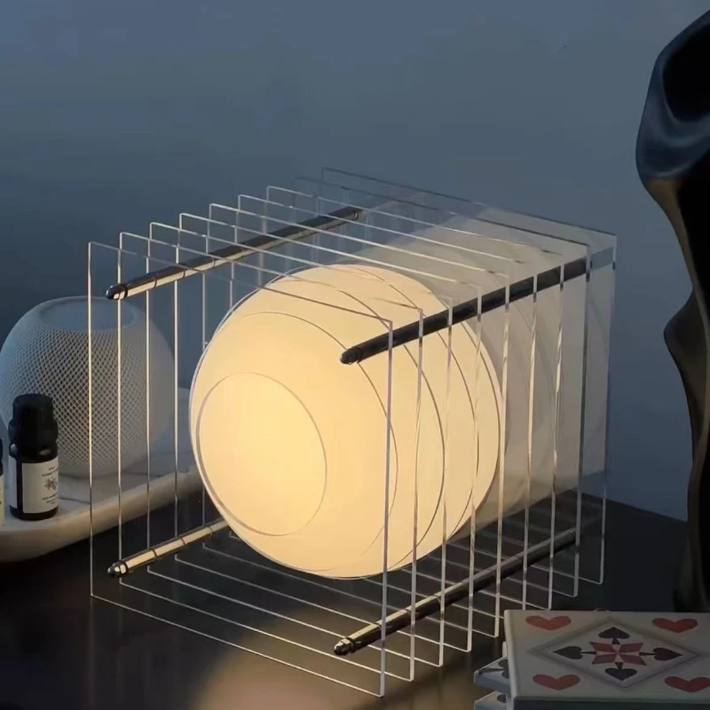 DIY acrílico lâmpada de mil camadas lua lâmpada decoração de mesa atmosfera suspensa