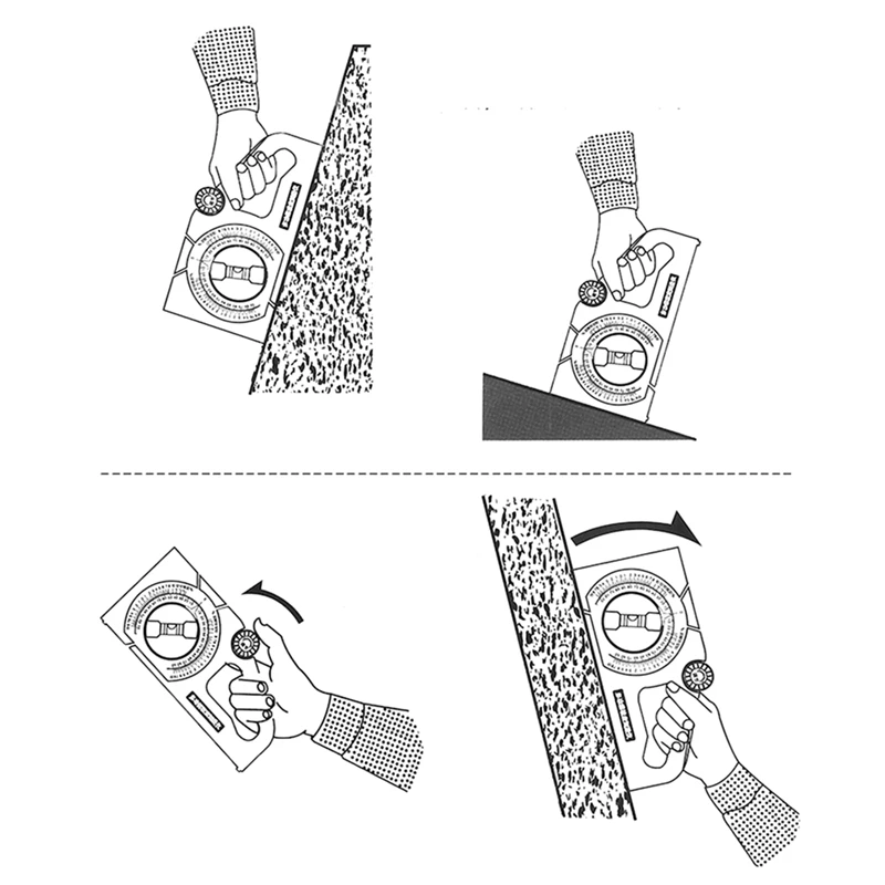 Engineering Inclinometer, Universal Slope Measuring Scale, Multifunctional Goniometer Instrument Measuring Tool A Easy To Use