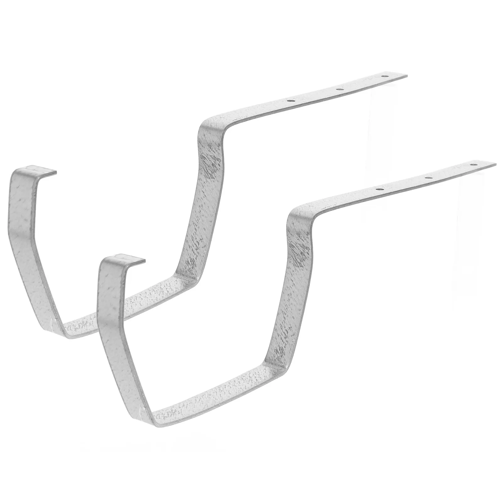 

2pcs Downspout Bracket Heavy Duty Holder Parts Rain Rack Silver Outdoor Mount Rainwater Holder Gutter Mounting Bracket