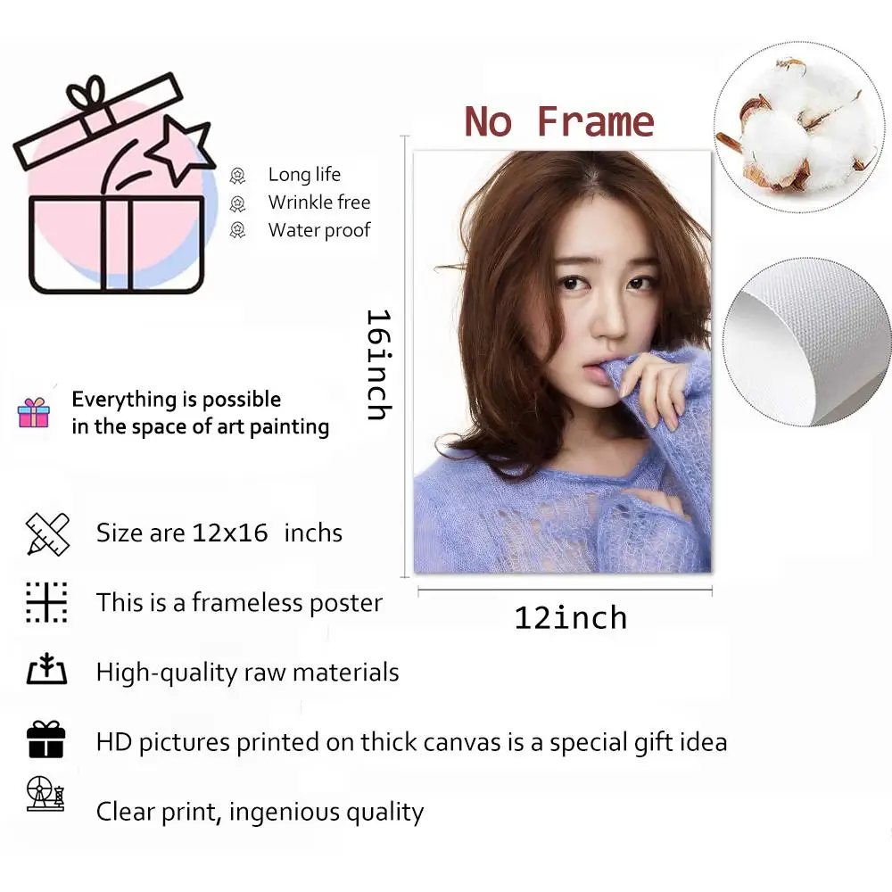 Yoon Eun Hye Actress Performer Painting Calligraphy Canvas Print Wall Mural for Living Room Decor Gifts