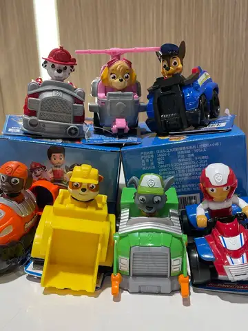 Genuine Paw Patrol 8-9CM Ryder Chase Skye Zuma Rocky Patrollers Anime Doll Action Figures Rescue Team Kids Birthday Gift Toy