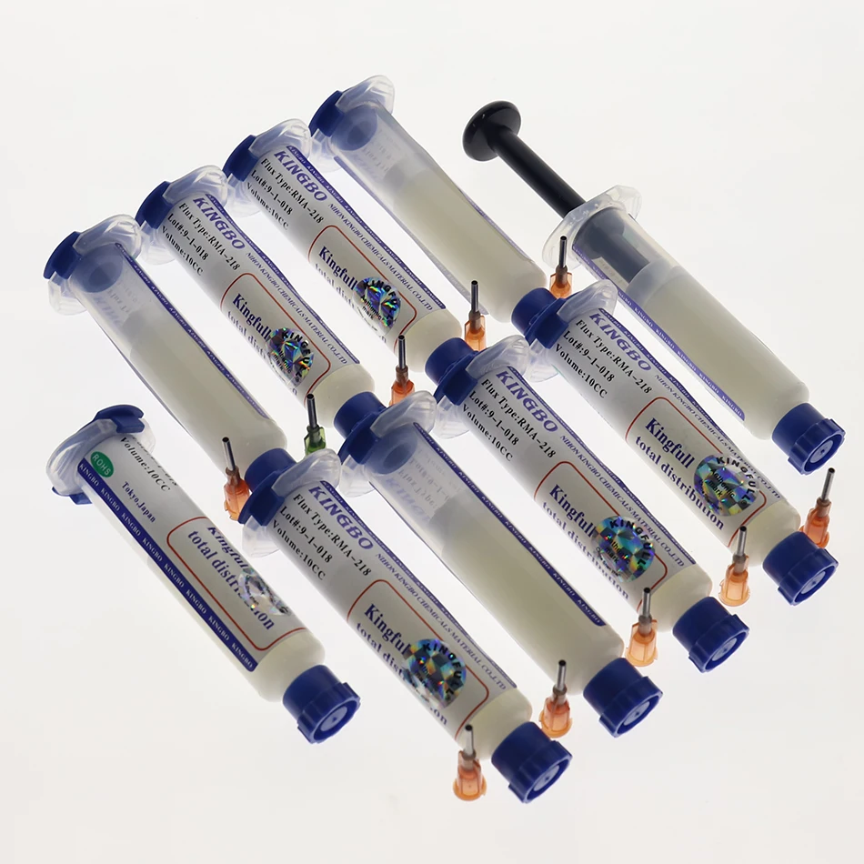 KINGBO RMA-218 No-Clean BGA Rebillage Soudure Boule Réparation Soudure Flux Pâte 10CC