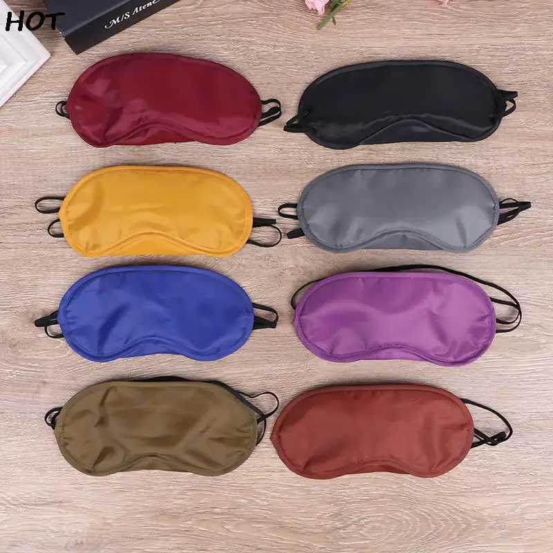 10Pcs Eye Masks Shade Patch Women Men Blindfold Travel Sleepmasker Soft Portable Eye Mask Black Fast Sleeping Eyeshade Cover