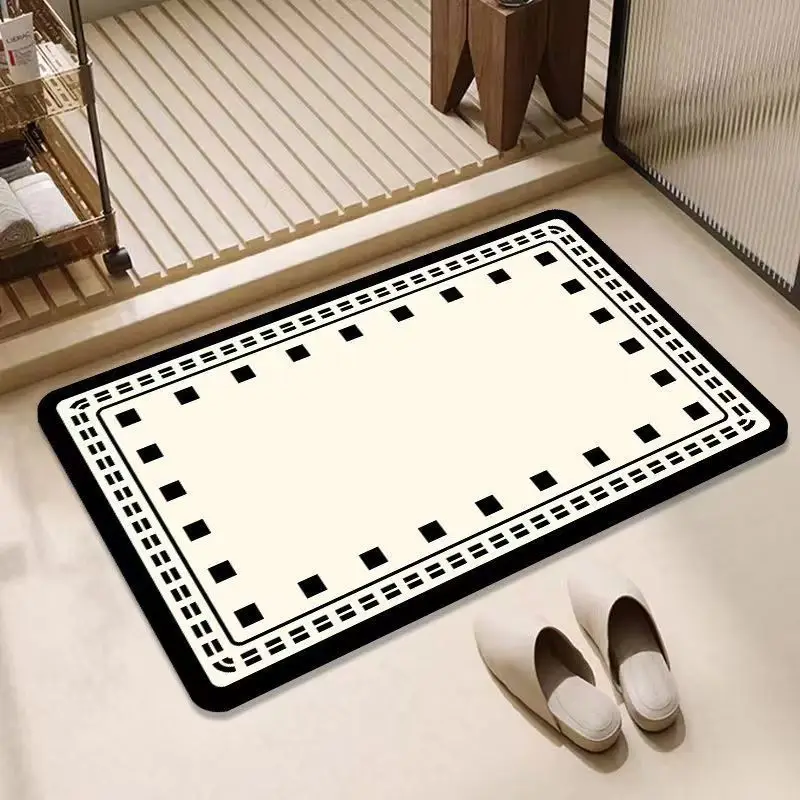 

VIKAMA Non-slip Absorbent Quick-Dry Diatomaceous Earth Doormat for Bathroom Kitchen Entrance