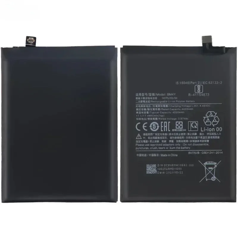 BM4Y 4520 mAh Ersatz-Handy-Akku für XIAOMI 11X Pro für RedMi K40 Pro 11i POCO F3 mit Werkzeugsätzen Hohe Qualität