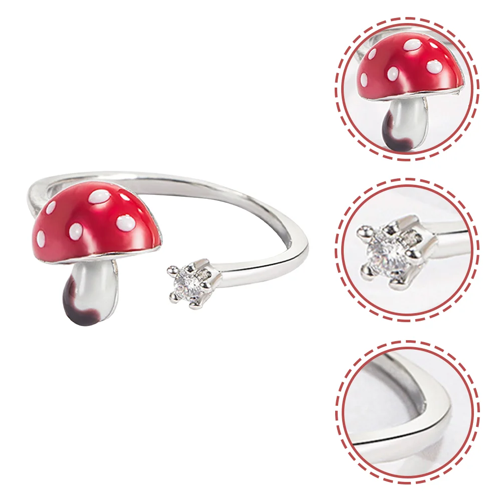 

Mushroom Ring Vintage Rings for Girls Stuff Aesthetic Teen Jewelry Gifts Women Adjustable