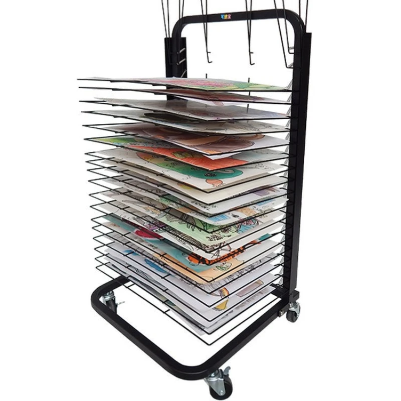 2025 new multi-layer art sketch board easel folding Chinese painting gouache painting drying table bracket