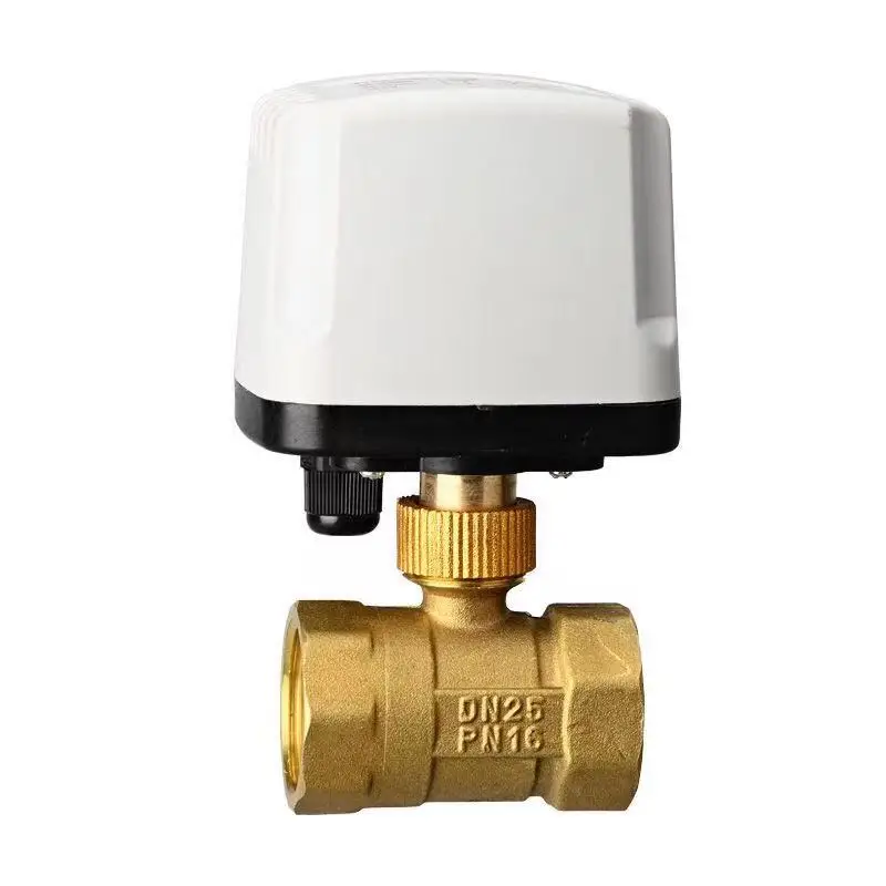 1/2\'\' 3/4\'\' 1\'\' 1-1/4\'\' 2 Inch IP65 Waterproof Motorized Ball Valve 2 Way Brass Electric Ball Valve Big Torque Metal Motor