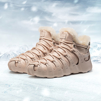ONEMIX Winter Snow Boots For Men Warm Fur Waterproof High Top Outdoor Durable Sneakers Male Walking Trekking Hiking Shoes
