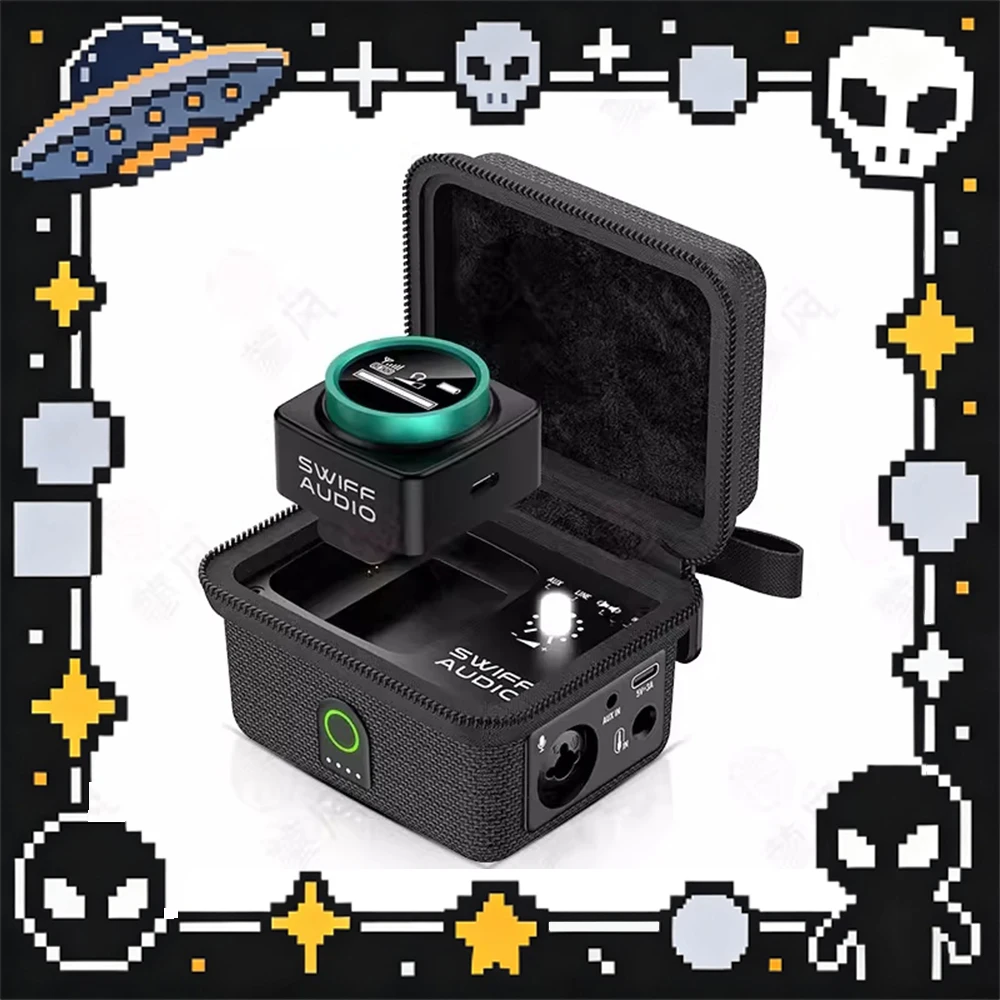 SWIFF WX520 Low delay Earphone Monitor Stereo CUE Microphone MINI Earphone Monitor Led Display CUE Wheat Function For Gifts