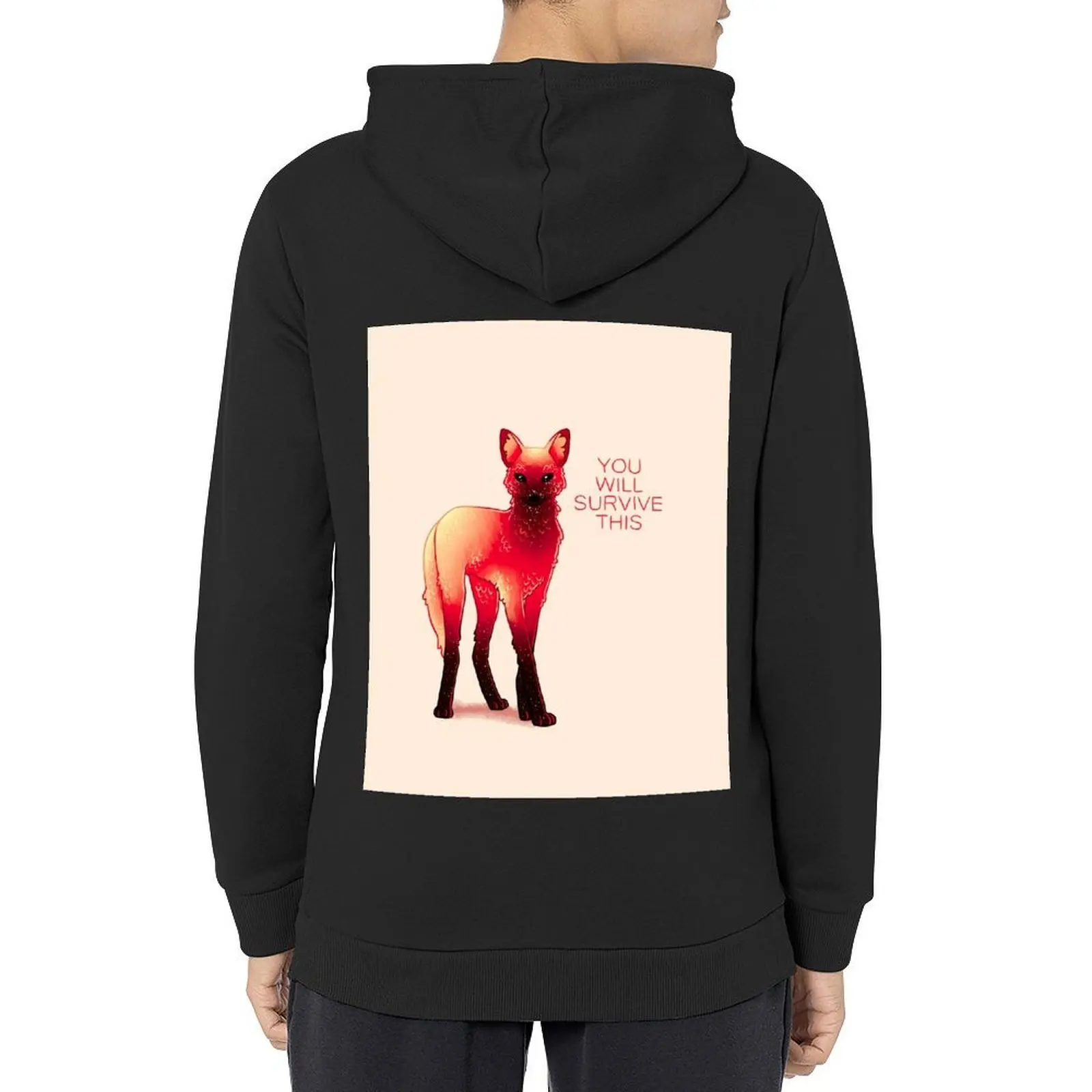 

You Will Survive This Fire Galaxy Maned Wolf Hoodie men's winter sweater men wear autumn jacket men hoodie for men