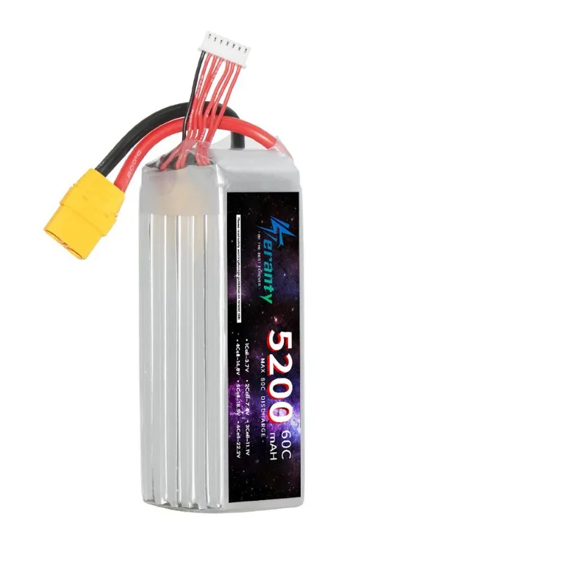 5200mAh 22.2V 6S 60C Polymer Lithium Battery for Fixed - Wing Aircraft Model of Aircraft Replace The Drone Lithium Battery