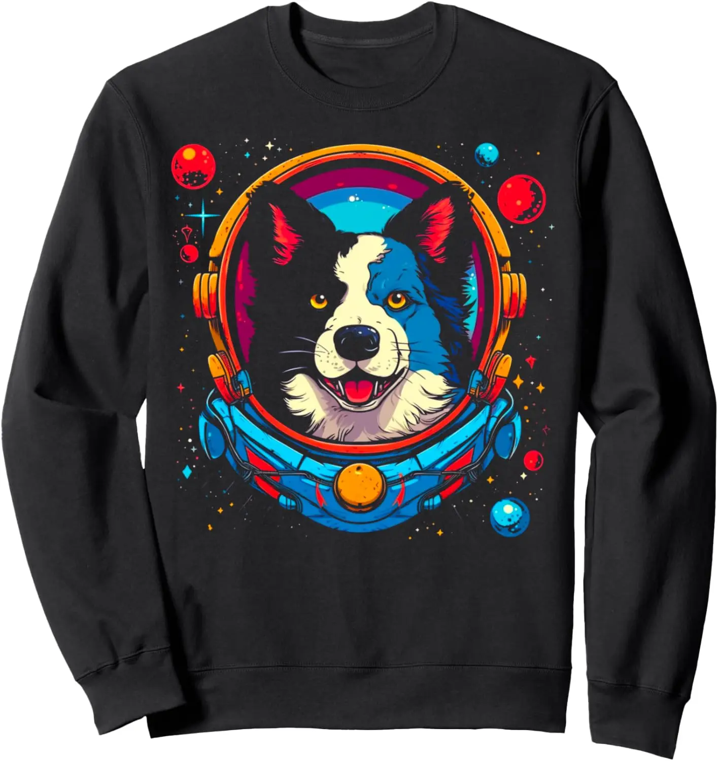 Border Collie Dog Astronaut Sweatshirt