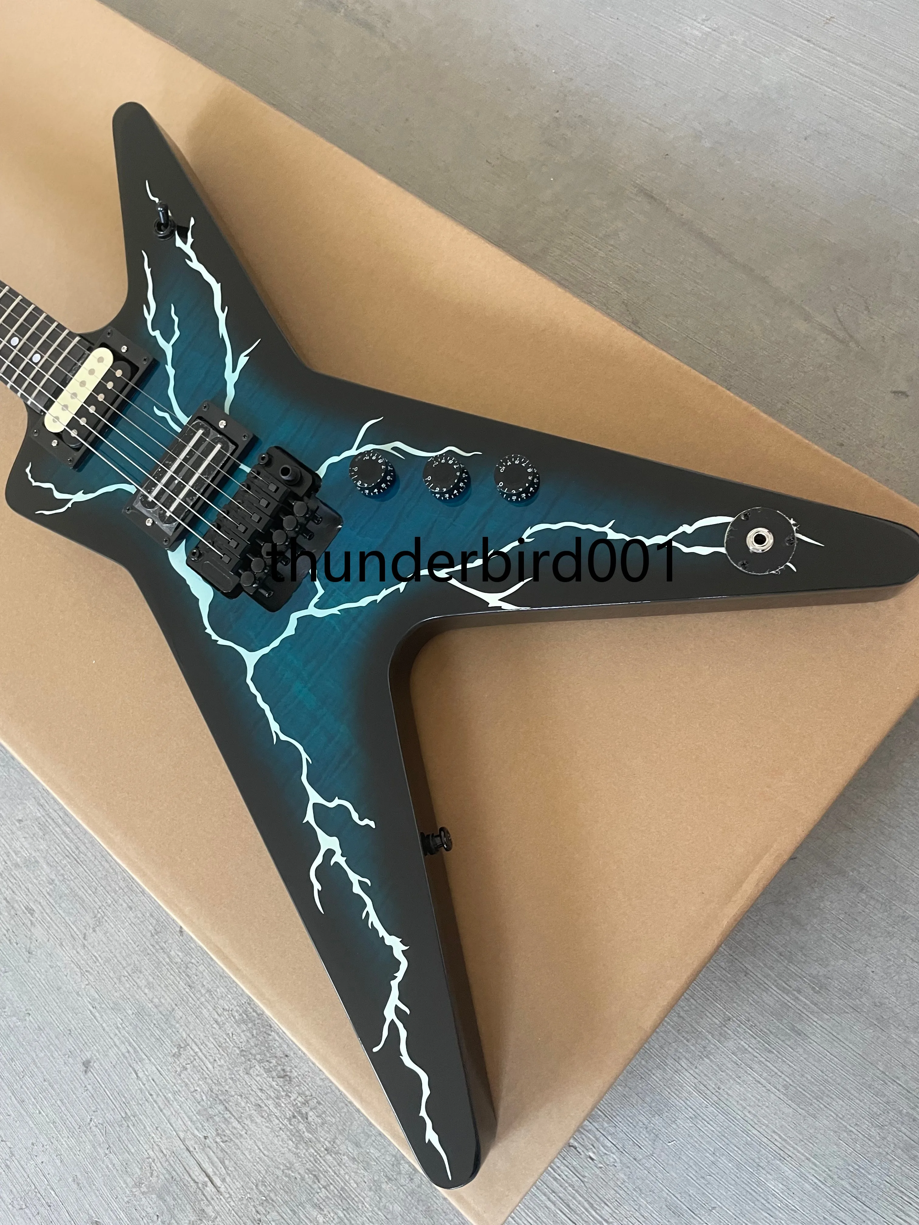 OEM Dimebag Darrell Signature Electric Guitar Dark Blue Flame