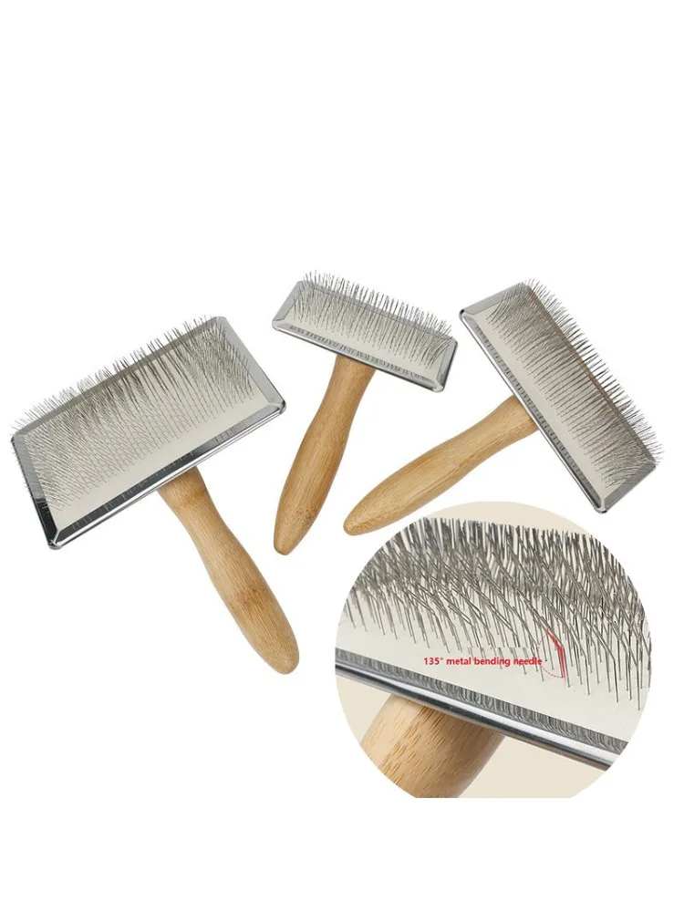 Brosse peigne pour chien, cheveux longs, pour chat, voiture, poils d'animaux, bois massif, épilateur, Massage, brosse pour chat, toilettage pour animaux de compagnie, GSZ05