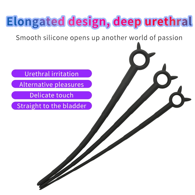 Silicone Bamboo Joint Urethral Catheter Dilator With Pull Ring Horse Eye Irritation Adult Sex Toys Men Gay Insertion Penis Plugs