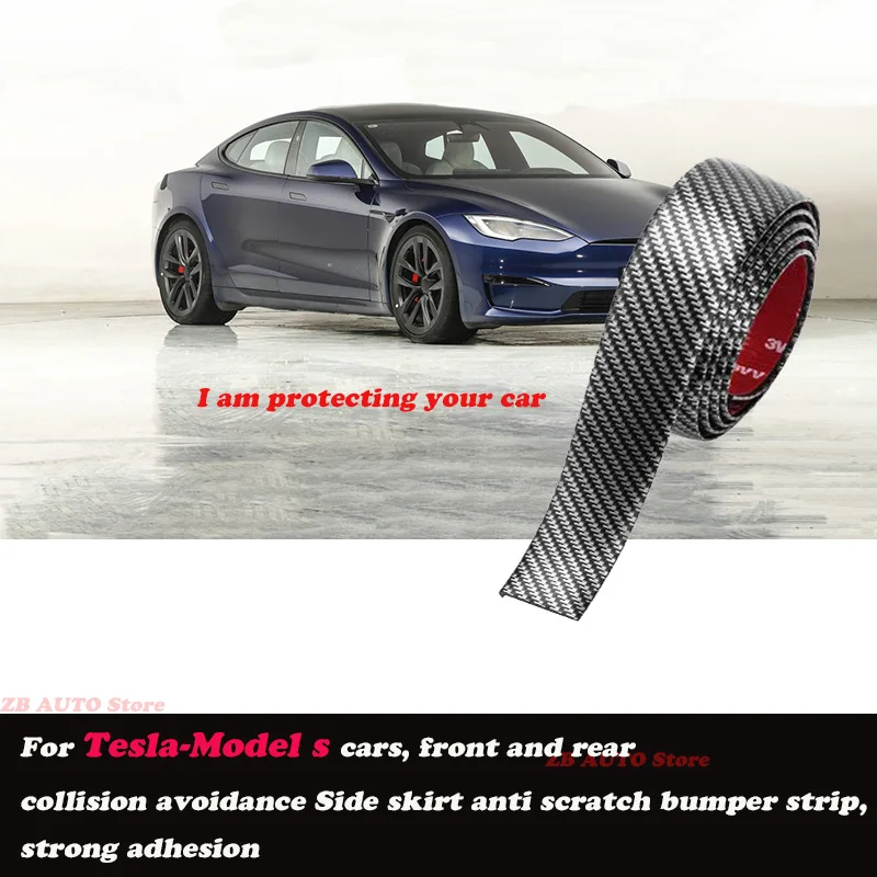 

Strong adhesive bumper strip, front and rear lip side skirts, collision and scratch resistant suitable For Tesla Model s