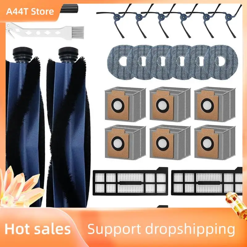 

Комплект запасных частей A44T — аксессуары для роботов-пылесосов Eufy X10 Pro Omni: основная щетка, боковая щетка, фильтр Hepa, ткань для швабры, пыль B