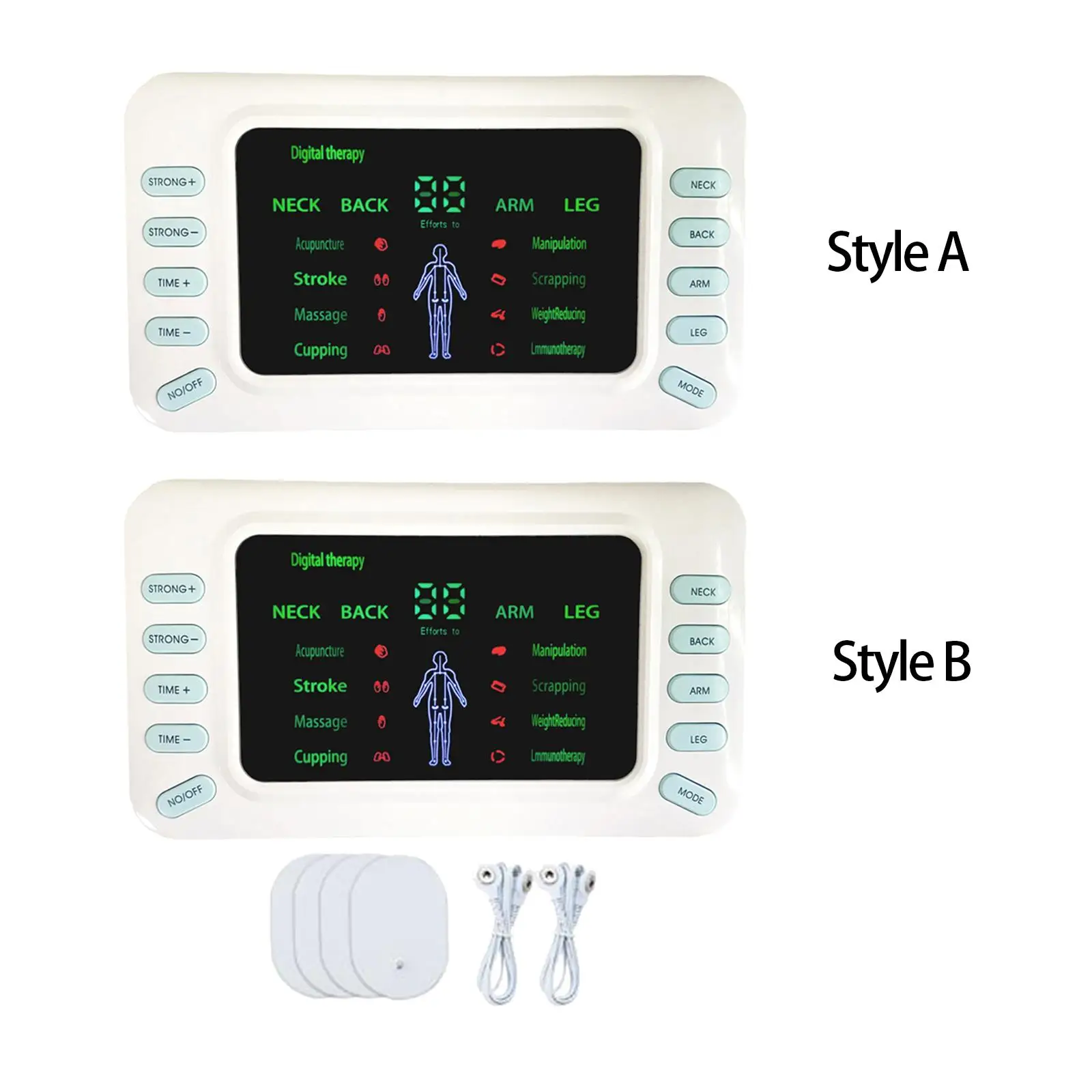 Electric Pulse Massager 8 Massage Modes Handheld Medium Frequency Tens Unit