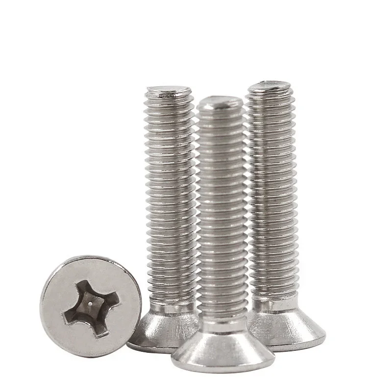 M2 M2.5 M3 M4 M5 M6 Mini Micro Small 304 Stainless Steel Cross Phillips Flat Bolt Countersunk Head Furniture Screw