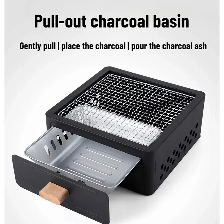 Square Charcoal Grill Stove 2