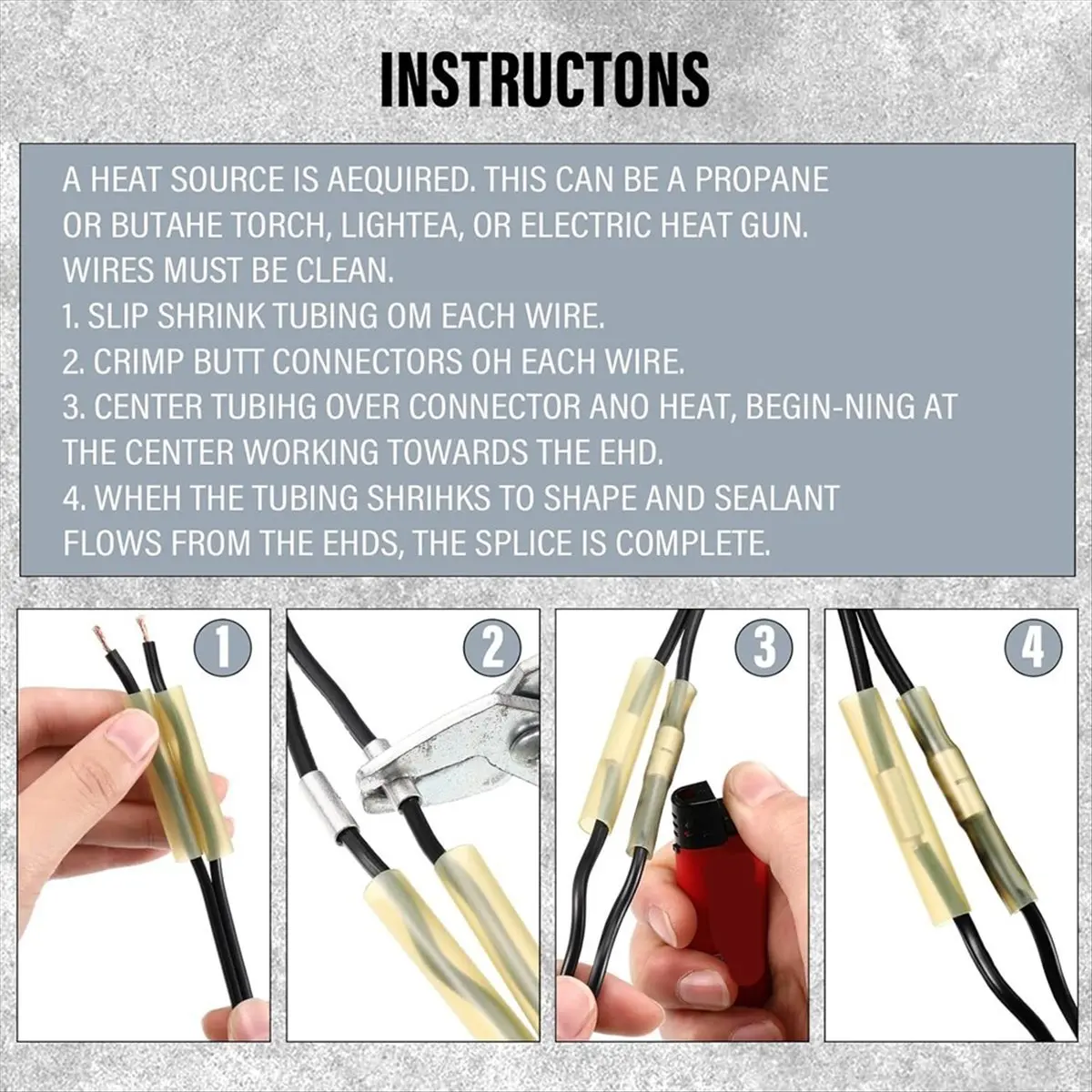 

AB09 3pcs Underground Splice Kit 3 A3C Submersible Pump Line Splice Kit for 10 12 14AWG with 10 Clear Double Wall Heat Shrink