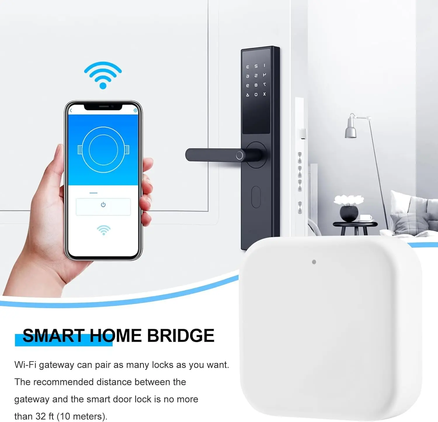 Sciener G2 Ttlock Smart Lock Gateway Wifi Connector Alexa Wifi Bridge Bluetooth Phone Remote Control Lock Unlock